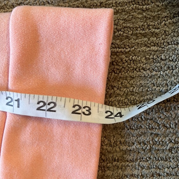 Adidas women’s peach pullover sweatshirt white stripes SZ M - Picture 9 of 9